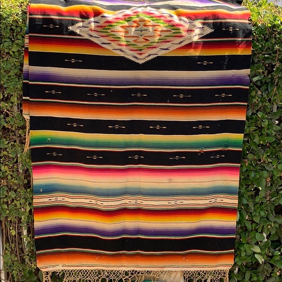 Vintage Mexican Saltillo Serape - Picture 1 of 3